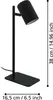 Stolní lampa Eglo Ceppino 98855 GU10 4 W černá Náhled obrázku produktu 5