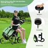 Wózek golfowy COSTWAY z 3 kołami, składany, z uchwytem na Podgląd zdjęcia produktu 2
