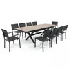 Table extensible aluminium et céramique avec 10 chaises - Voir les images du produit 2