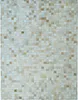 Tappeto a mosaico in pelle naturale riciclata Beige 190x290 Anteprima dell’immagine prodotto 1