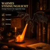 Drachen Deko 3D-Druck feuerspeiend – Flügel 20cm, schwarz, Produktbild-Vorschau 3