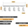 Reflektor sufitowy LED ZMH, biały, 5-punktowy, z oprawą Podgląd zdjęcia produktu 2