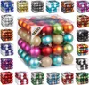 64x Kunststoff Christbaumkugeln Ø 6cm Kugel Box Glanz Produktbild-Vorschau 3