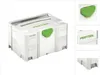 A white Festool Systainer tool case with green accents is shown against a white background. Produktbild-Vorschau