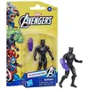 A packaged Marvel Avengers Black Panther action figure with accessories, displayed against a white and yellow background. Voir les images du produit