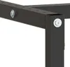 A close-up view of the corner of a black metal workbench frame, showing a bolt and washer detail. Náhled obrázku produktu