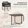 Outsunny 5-tlg. Polyrattan Gartenmöbel Set Esstisch mit 4 Produktbild-Vorschau 4