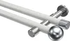 Interdeco Gardinenstange / Vorhangstange Weiß / Chrom, Typ Produktbild-Vorschau 1