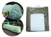Collage showing a plant tunnel in use in a garden and its packaging. Produktbild-Vorschau