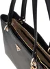 Stilvolle Schwarze Damentasche mit Kontrastdetails und viel Produktbild-Vorschau 40