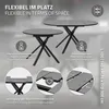 ML-Design Esstisch ausziehbar rund 100-140 cm Grau meliert Produktbild-Vorschau 4
