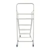 A white rolling stepladder with four steps against a white background. Náhled obrázku produktu