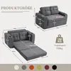 Cord-Zweisitzer-Sofa, Getraenkehalter, Seitentaschen, Produktbild-Vorschau 7