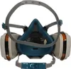 A close-up, front-facing view of a reusable respirator mask with attached filters, set against a plain white background. Podgląd zdjęcia produktu