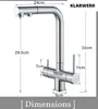 KLARWERK® Felix | ausziehbare 3-Wege Armatur Edelstahl Produktbild-Vorschau 7
