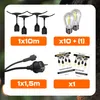 GIRLANDA ŚWIETLNA OGRODOWA Zewnętrzna 10M Żarówki 10+1 LED Podgląd zdjęcia produktu 4