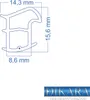 Stahlzargendichtung Grau / weiß | Dichtungshöhe 15,6mm Produktbild-Vorschau 3