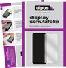 A collage of images showing instructions for applying a screen protector and a product shot of a phone with a screen protector. Produktbild-Vorschau