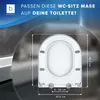BENKSTEIN Premium Toilettendeckel - antibakteriell D-Form Produktbild-Vorschau 2