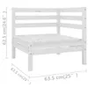 13-tlg. Garten-Lounge-Set Weiß Massivholz Kiefer Produktbild-Vorschau 6