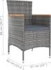 vidaXL Garten-Essstühle 4 Stk. Poly Rattan Grau Produktbild-Vorschau 6