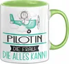 Pilotin Geschenk Tasse Becher Die Frau Die Allen Kann Produktbild-Vorschau 1