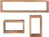 Design Wandregal 3er Set BOHA Massiv Holzregale Akazie Produktbild-Vorschau 1