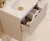Szafka Łazienkowa 50 Cm Kaszmir Mat Szuflady Ryflowana Mdf Podgląd zdjęcia produktu 11