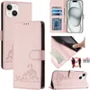 Kožené pouzdro pro iPhone 13 Mini, sladká kočka Flip Náhled obrázku produktu 1