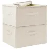 Aufbewahrungsboxen 2 Stk. Stoff 43x34x23 cm Creme Produktbild-Vorschau 6