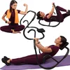 A collage of three images showing a woman using a black ab workout machine in different positions. Produktbild-Vorschau