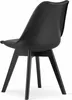 A black chair with black legs is shown from the back. Voir les images du produit