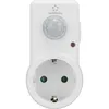 A white Renkforce plug-in motion detector with a European-style socket. Produktbild-Vorschau