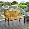 Akord Banc De Jardin Dalia Noir/Bois Naturel 122X58X82 Voir les images du produit 8