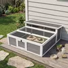 PawHut Schildpaddenhuis, houten schildpadren met Productafbeelding-voorbeeld 2