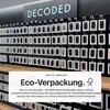 A retail display wall filled with packaged phone cases, with a prominent marketing banner at the bottom. Anteprima dell’immagine prodotto
