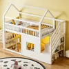 Merax Stapelbed, hoogslaper, 90x200 cm, huisvormig bed met Productafbeelding-voorbeeld 4