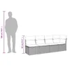 VidaXL 366088, 4 siedz., Jasny Szary, 110 kg, 2270 mm, 620 Podgląd zdjęcia produktu 8