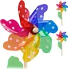 Relaxdays Windrad 2er Set, mit Pünktchennmuster und Produktbild-Vorschau 1