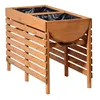 Dobar Doppel Hochbeet 71 cm x 100 cm x 50 cm Bernstein Produktbild-Vorschau 2