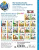 The image shows the back cover of a children's book series, featuring multiple book covers and promotional text. Produktbild-Vorschau
