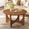 Tribesigns Runde Couchtisch aus Massivholz, 80 cm Moderne Produktbild-Vorschau 7