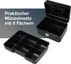 Geldkassette abschließbar (kompakt, 15 cm) Schwarz, 2 Produktbild-Vorschau 2