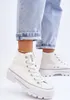 Hoch Plateau-Sneaker aus Stoff Big Star LL274156 Weiß 41 Produktbild-Vorschau 2