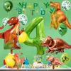 Dino-Geburtstagsdeko-Set, 40-teilig, Ziffer 4, grün Productafbeelding-voorbeeld