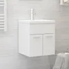 vidaXL Vanity Unit White 41x38,5x46 cm Drevo Materiál Náhľad obrázku produktu 2