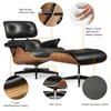 Drehbarer Relaxsessel mit Hocker, schwarzes Kunstleder, Produktbild-Vorschau 8