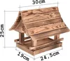 AQBAU Grande mangiatoia per uccelli in legno da appendere – Anteprima dell’immagine prodotto 5