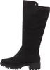A black knee-high boot shown from the side. Voir les images du produit