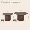 Couchtisch 2er-Set rund ESME - Nussbaum dunkel Produktbild-Vorschau 6